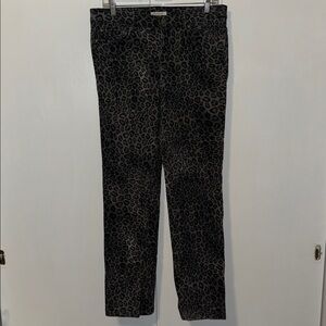 Women's Animal Print Slim Leg Pants - Black/Grey